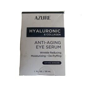 Azure Eye Serum Hyaluronic & Collagen Anti-Aging Wrinkle Reducing 1oz 30ml 71437